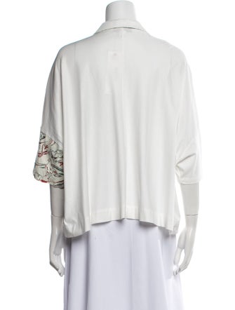 Y-3 Three-Quarter Sleeve Button-Up Top