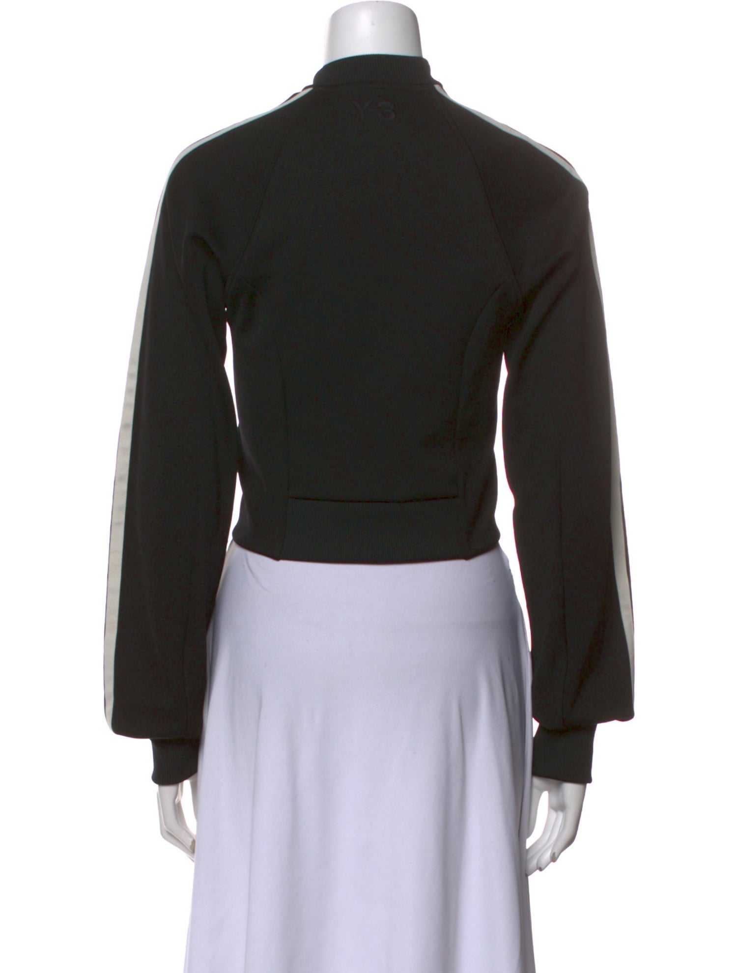 Y-3 Mock Neck Long Sleeve Crop Top