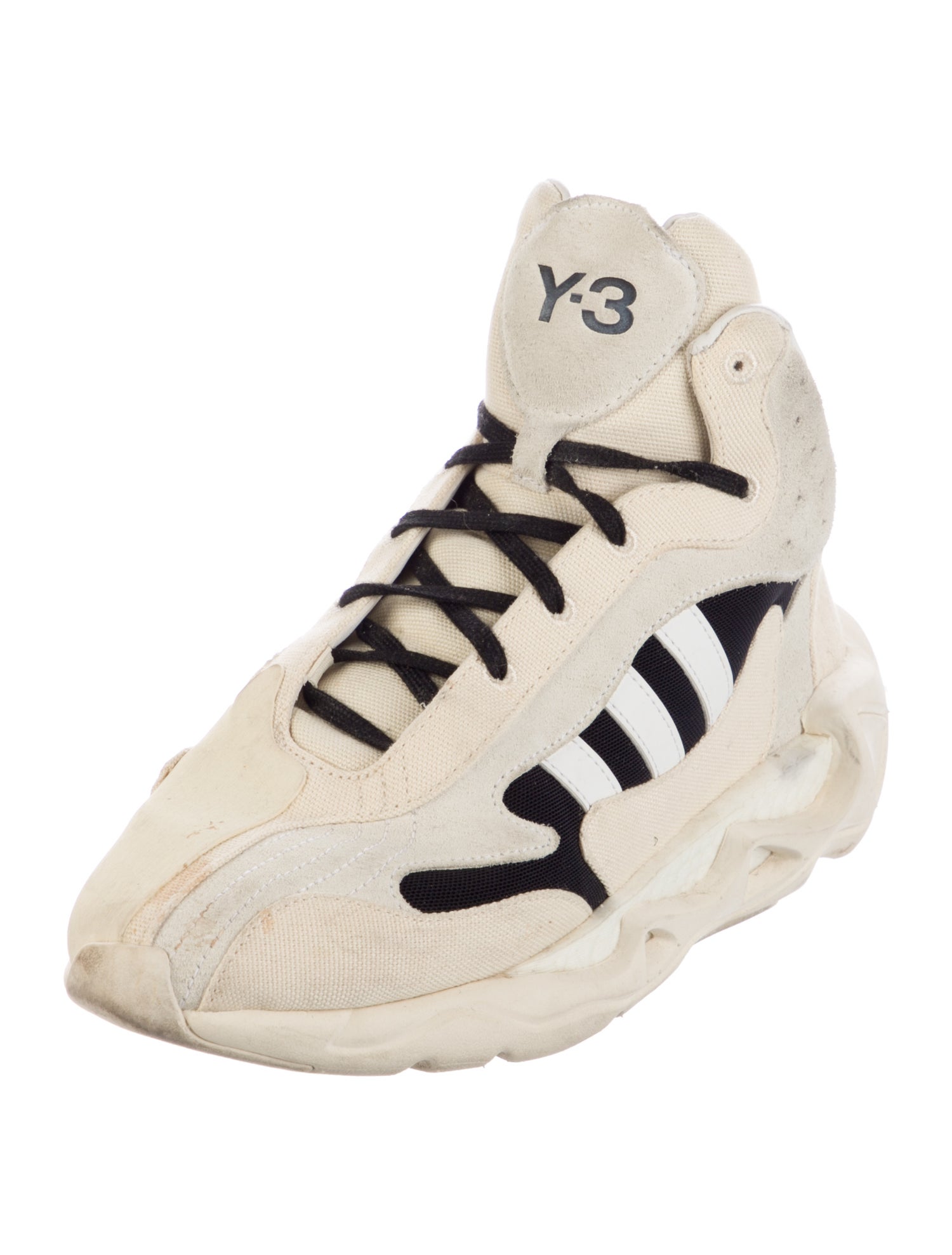 Y-3 Colorblock Pattern Wedge Sneakers