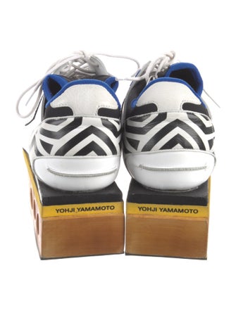 Y-3 Leather Printed Athletic Sneakers