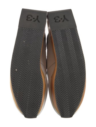 Y-3 Leather Printed Athletic Sneakers