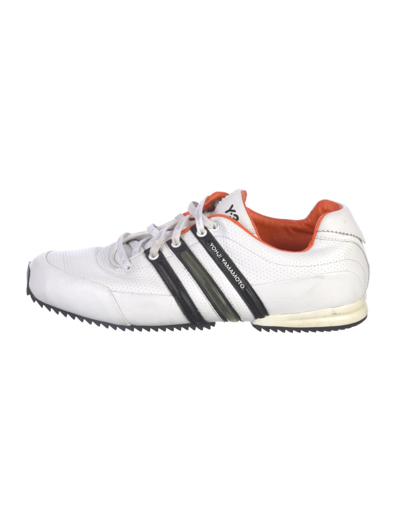 Y-3 Leather Colorblock Pattern Athletic Sneakers