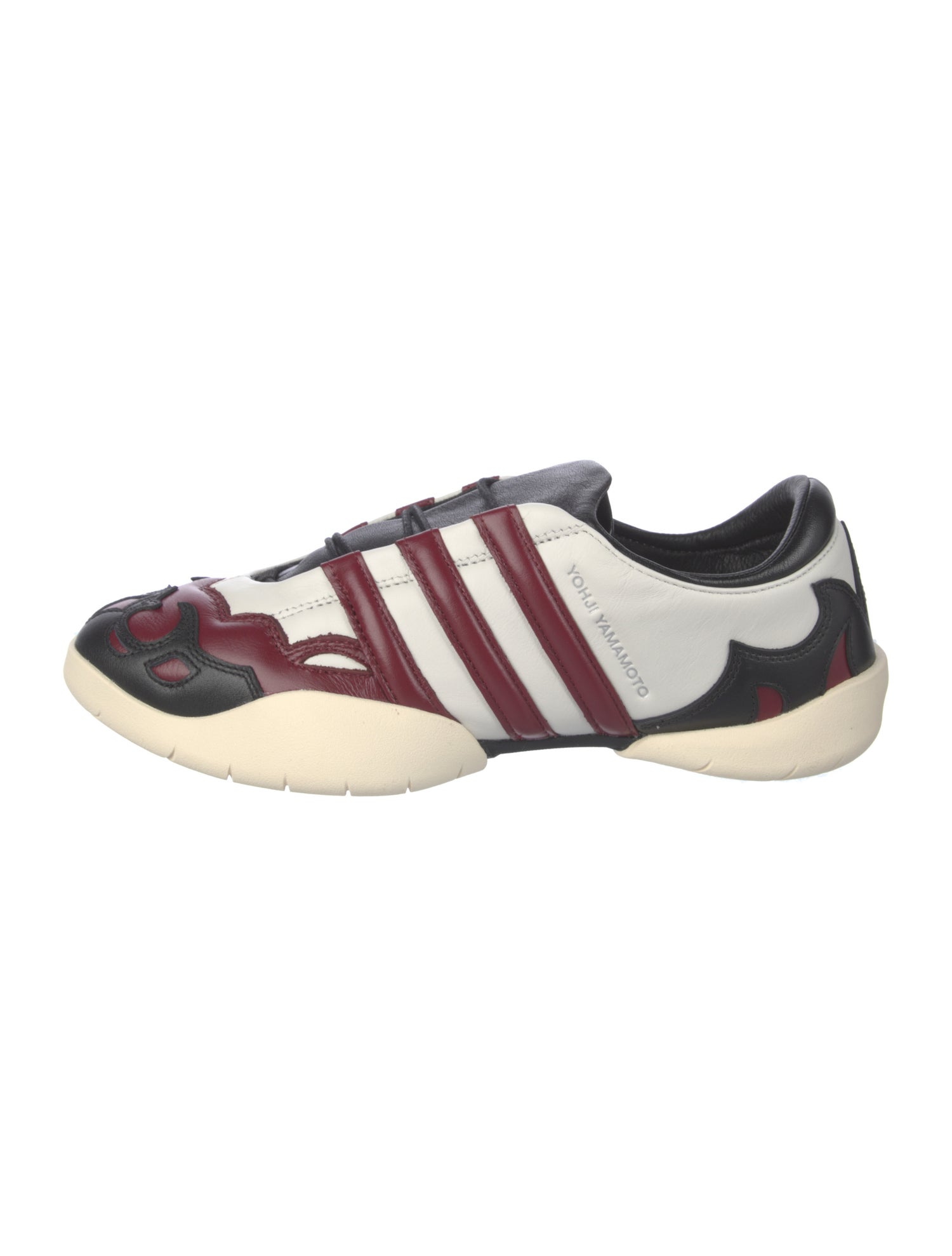 Y-3 Leather Colorblock Pattern Sneakers w/ Tags