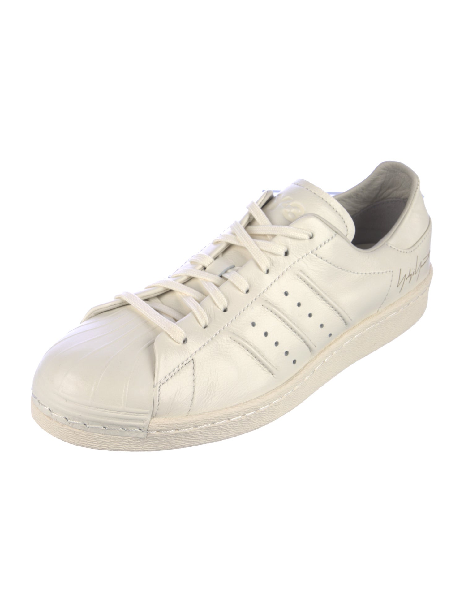 Y-3 Leather Fringe Trim Accent Sneakers