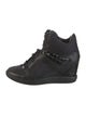 Y-3 Leather Wedge Sneakers