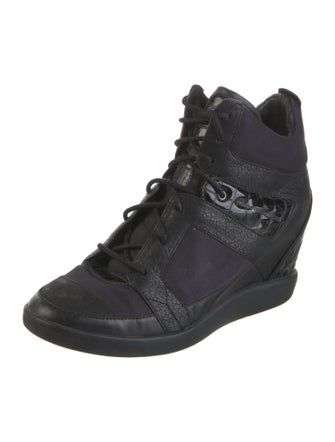 Y-3 Leather Wedge Sneakers