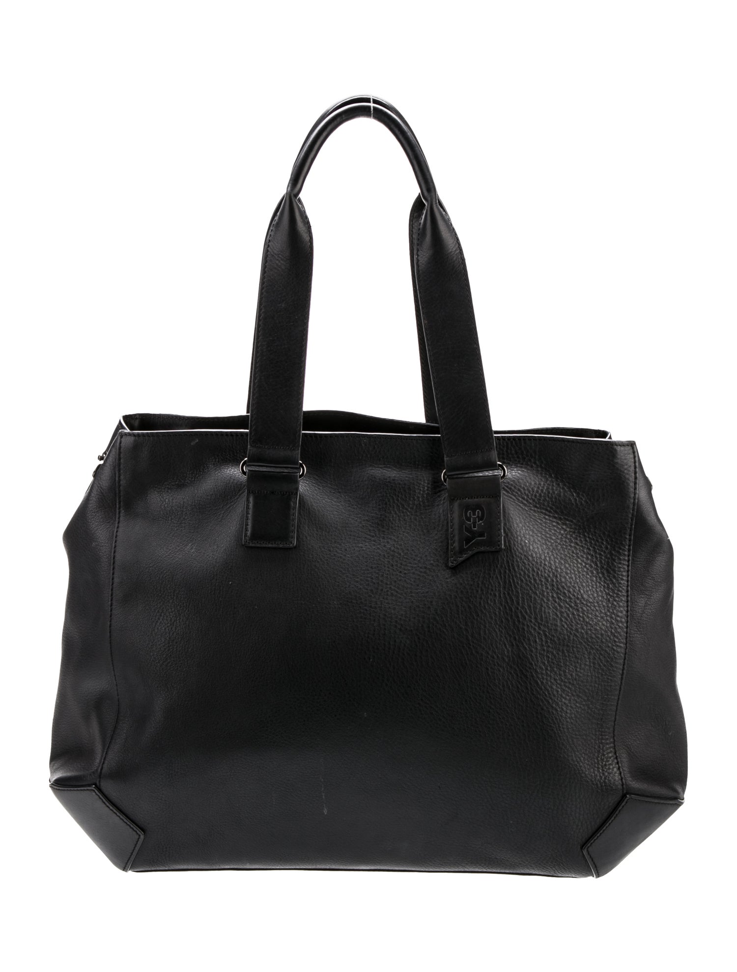 Y-3 Leather Top Handle Bag