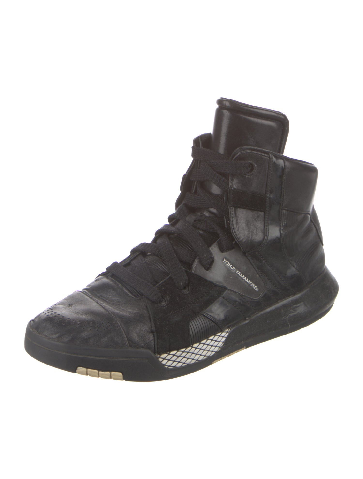 Y-3 Leather Printed Sneakers