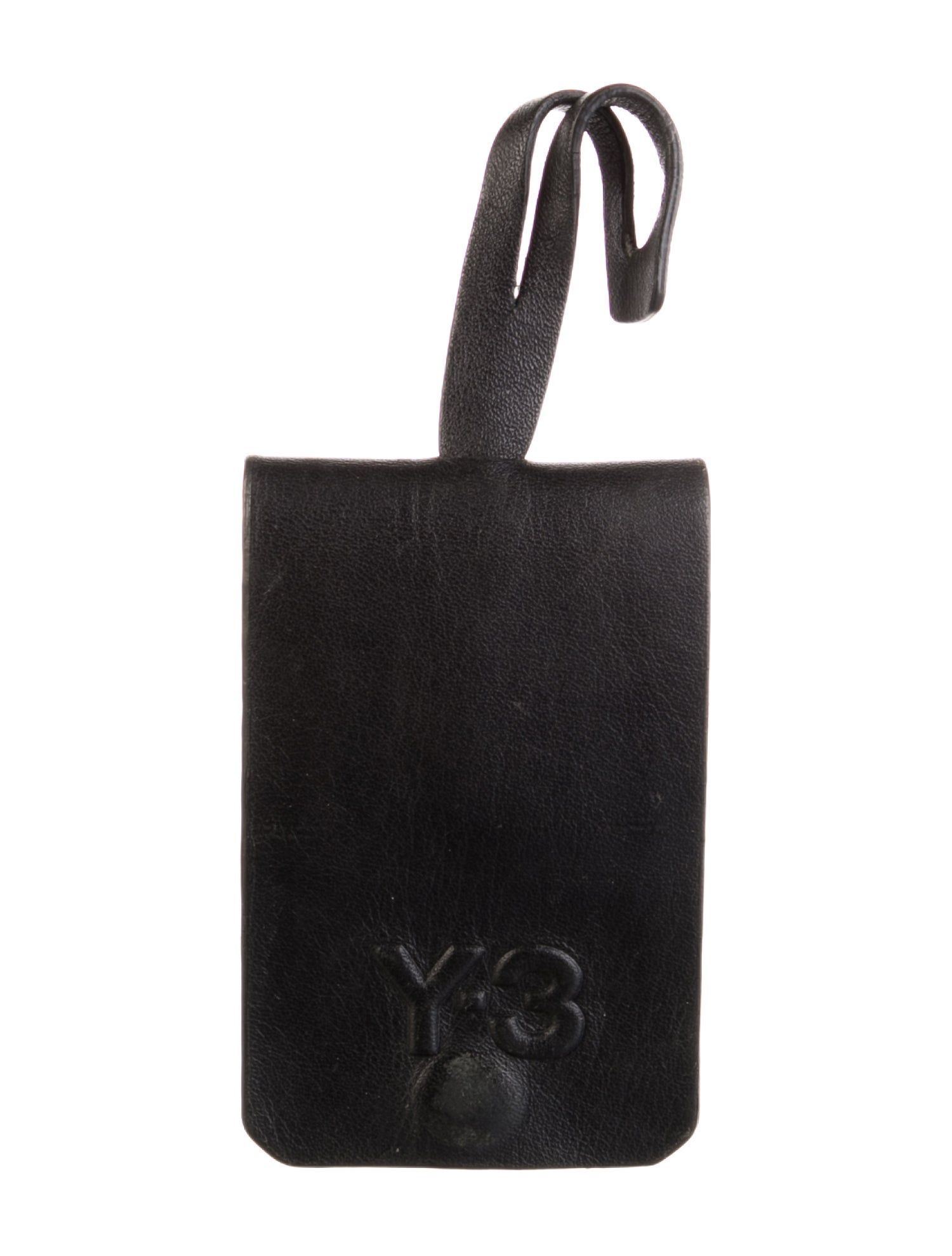 Y-3 Leather Luggage Tag