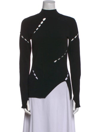 Y-3 Mock Neck Long Sleeve Top