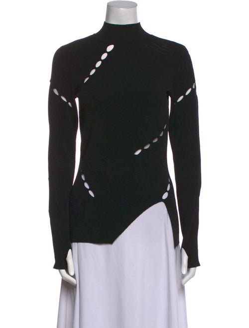 Y-3 Mock Neck Long Sleeve Top