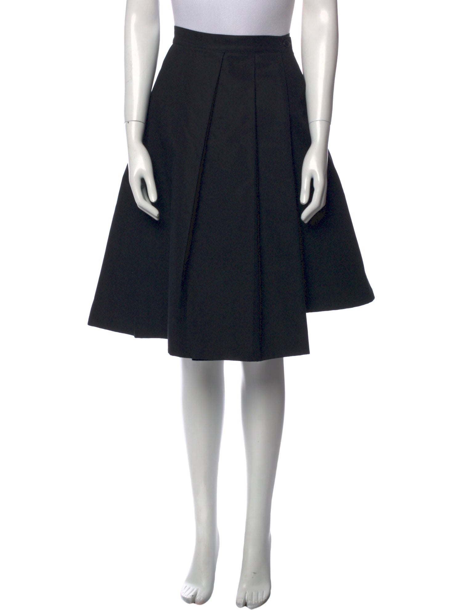 Y-3 Pleated Accents Knee-Length Skirt