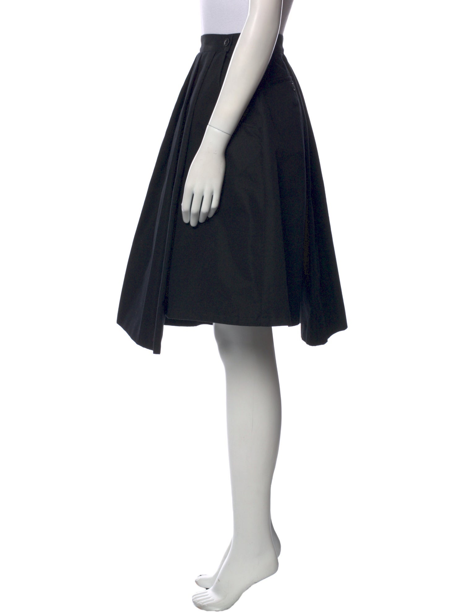 Y-3 Pleated Accents Knee-Length Skirt