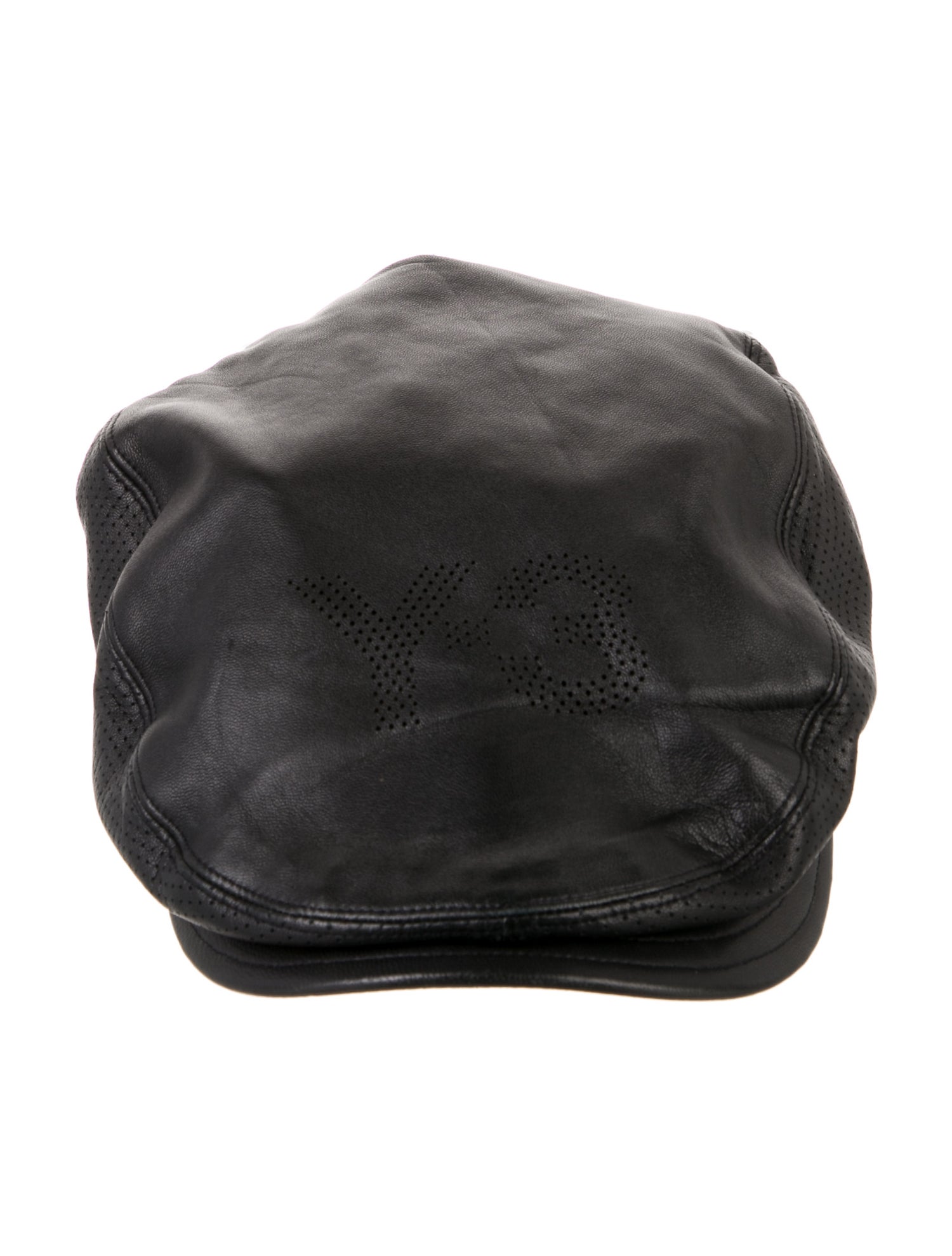 Y-3 Leather Newsboy Hat