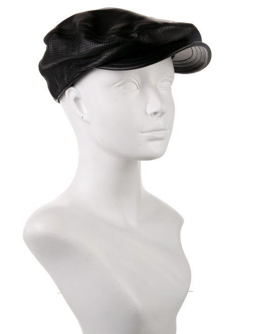 Y-3 Leather Newsboy Hat