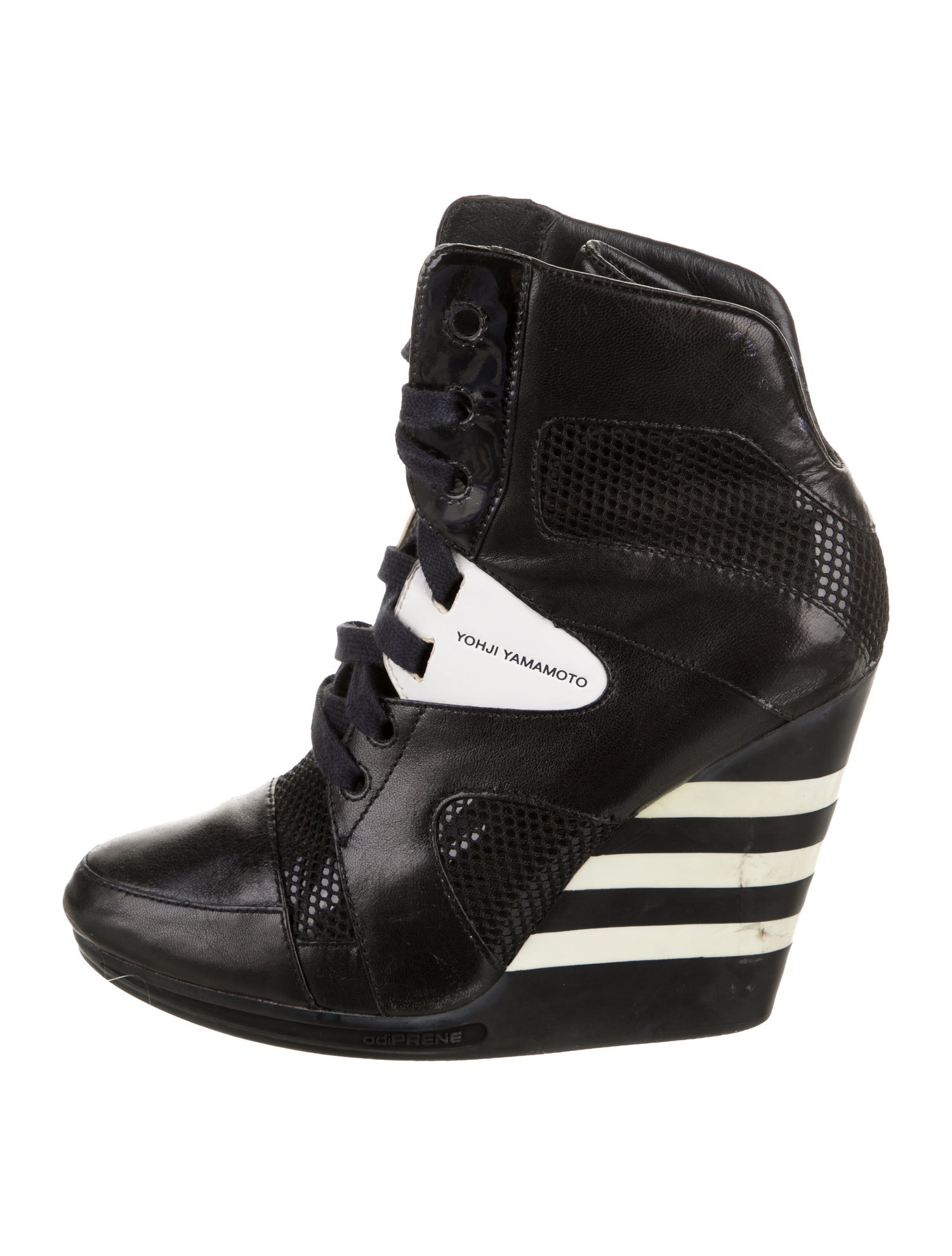 Y-3 Leather Wedge Sneakers