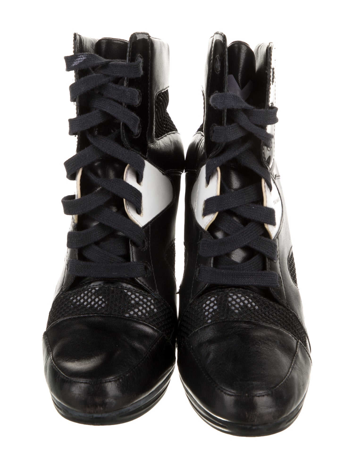Y-3 Leather Wedge Sneakers