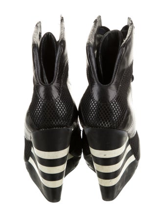 Y-3 Leather Wedge Sneakers