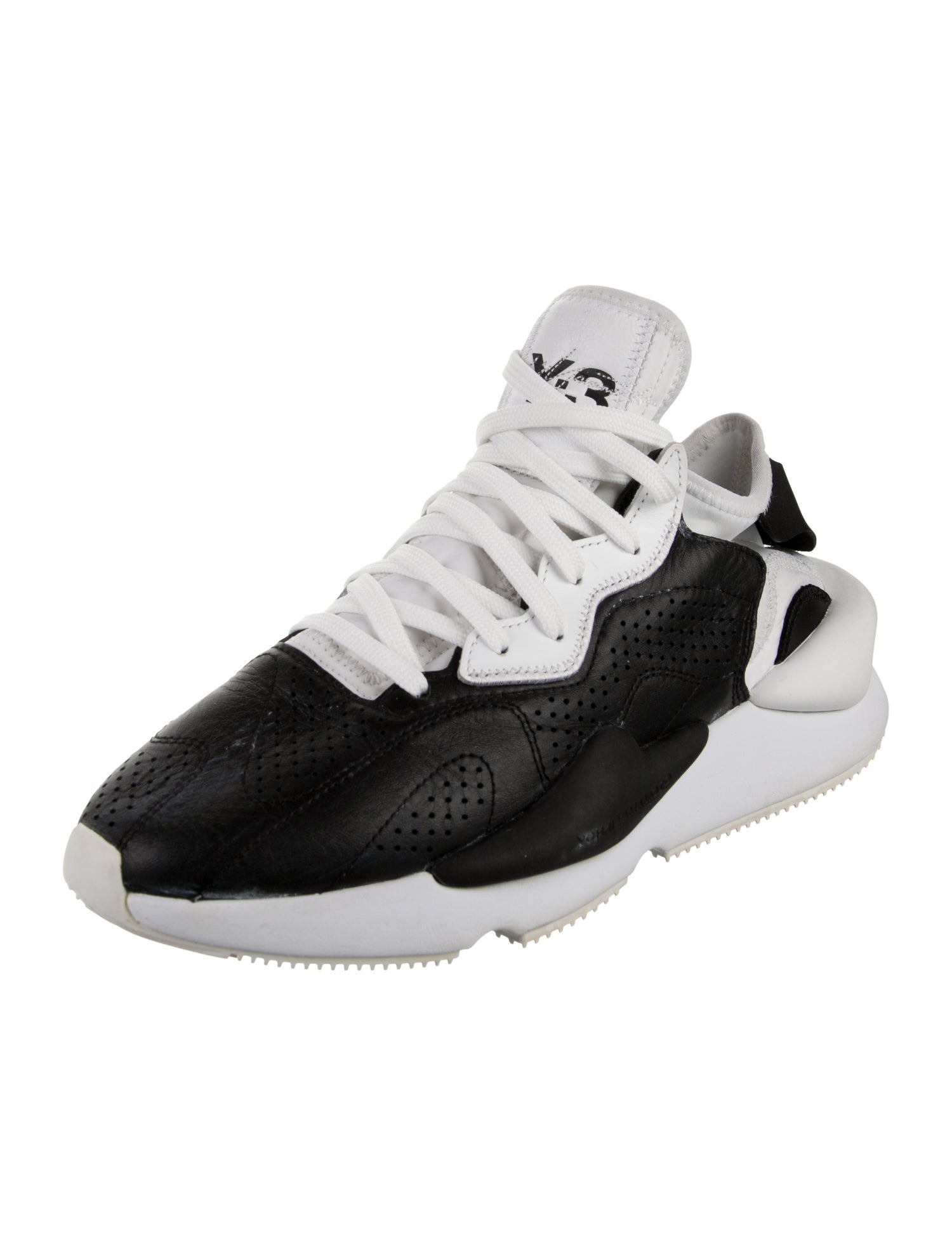 Y-3 Nylon Colorblock Pattern Athletic Sneakers
