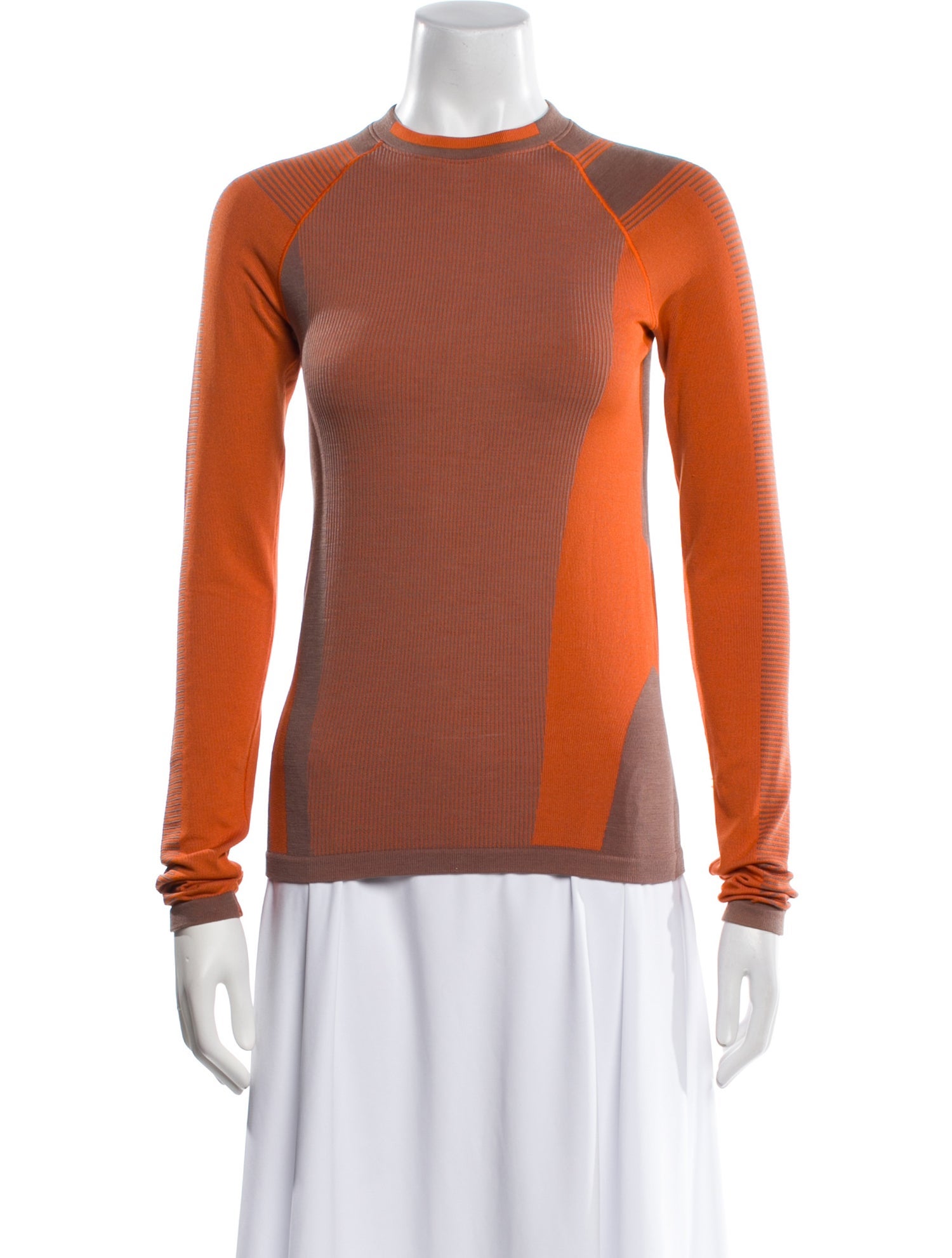 Y-3 Striped Mock Neck Top