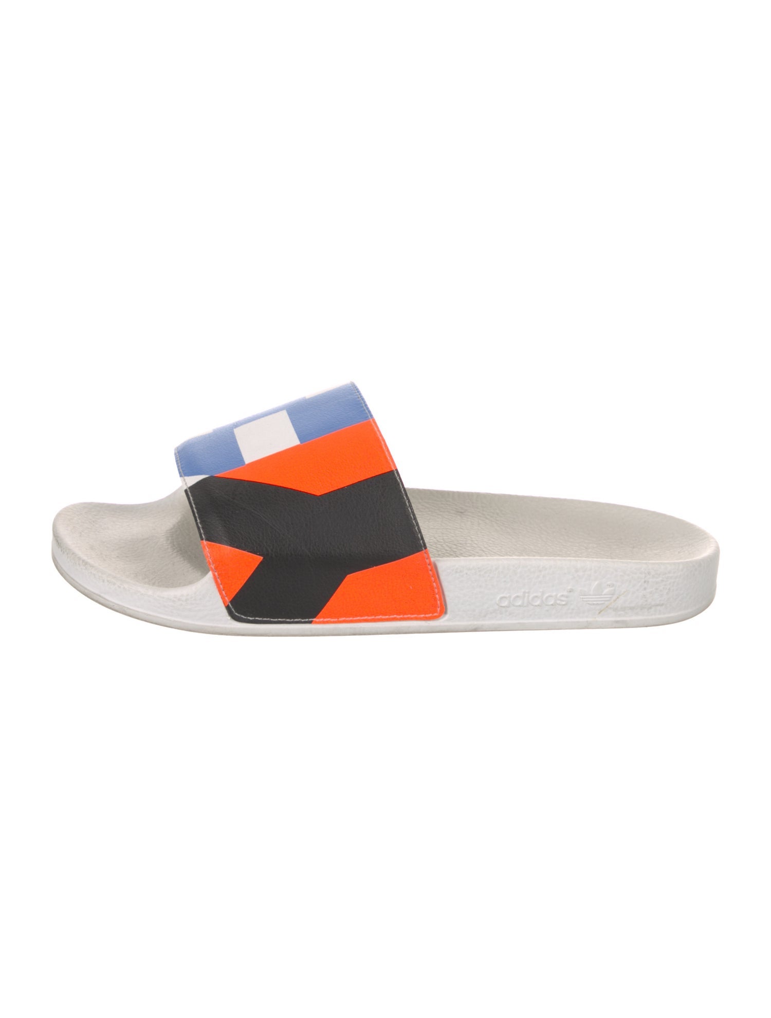 Y-3 Leather Colorblock Pattern Slides