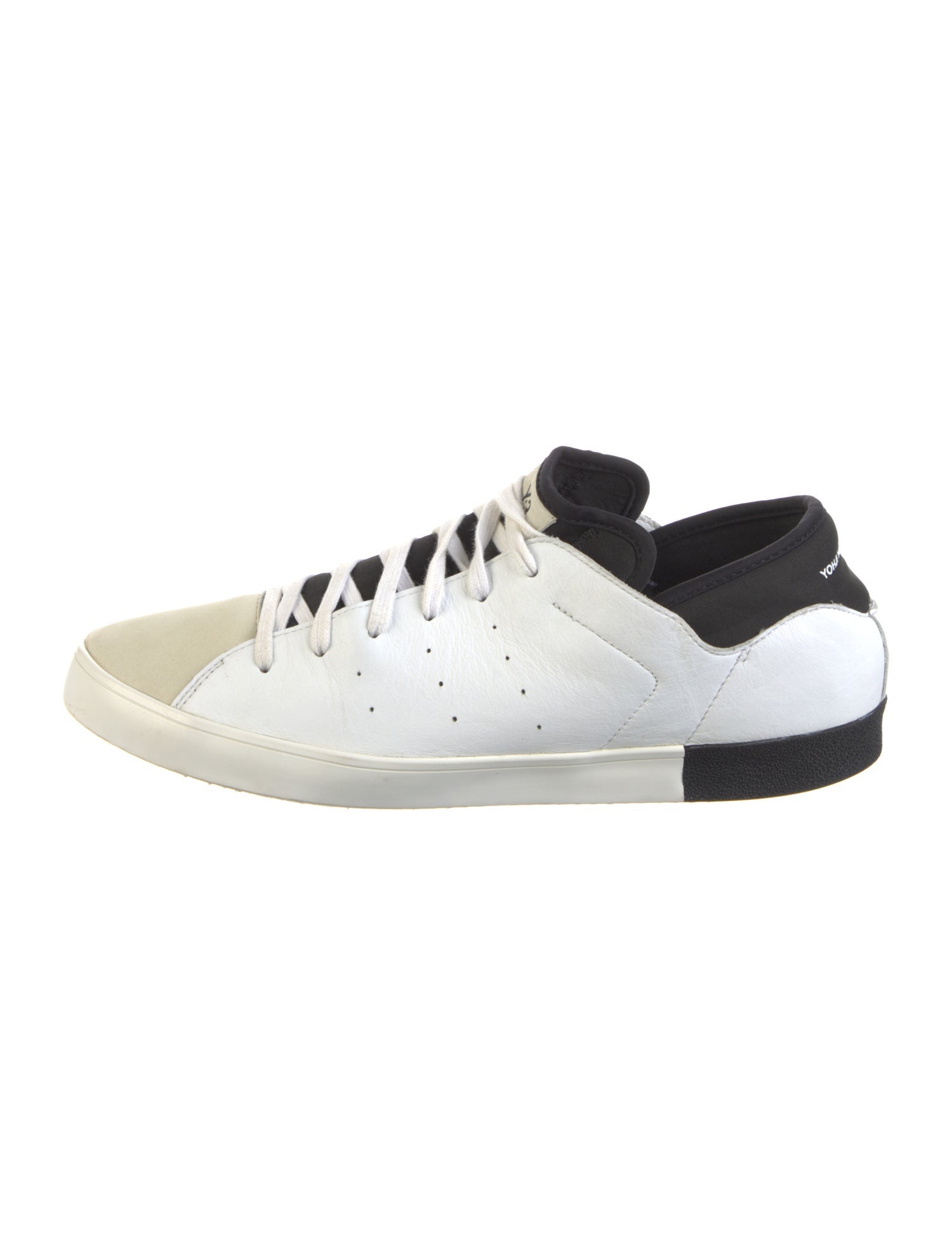 Y-3 Leather Colorblock Pattern Sneakers
