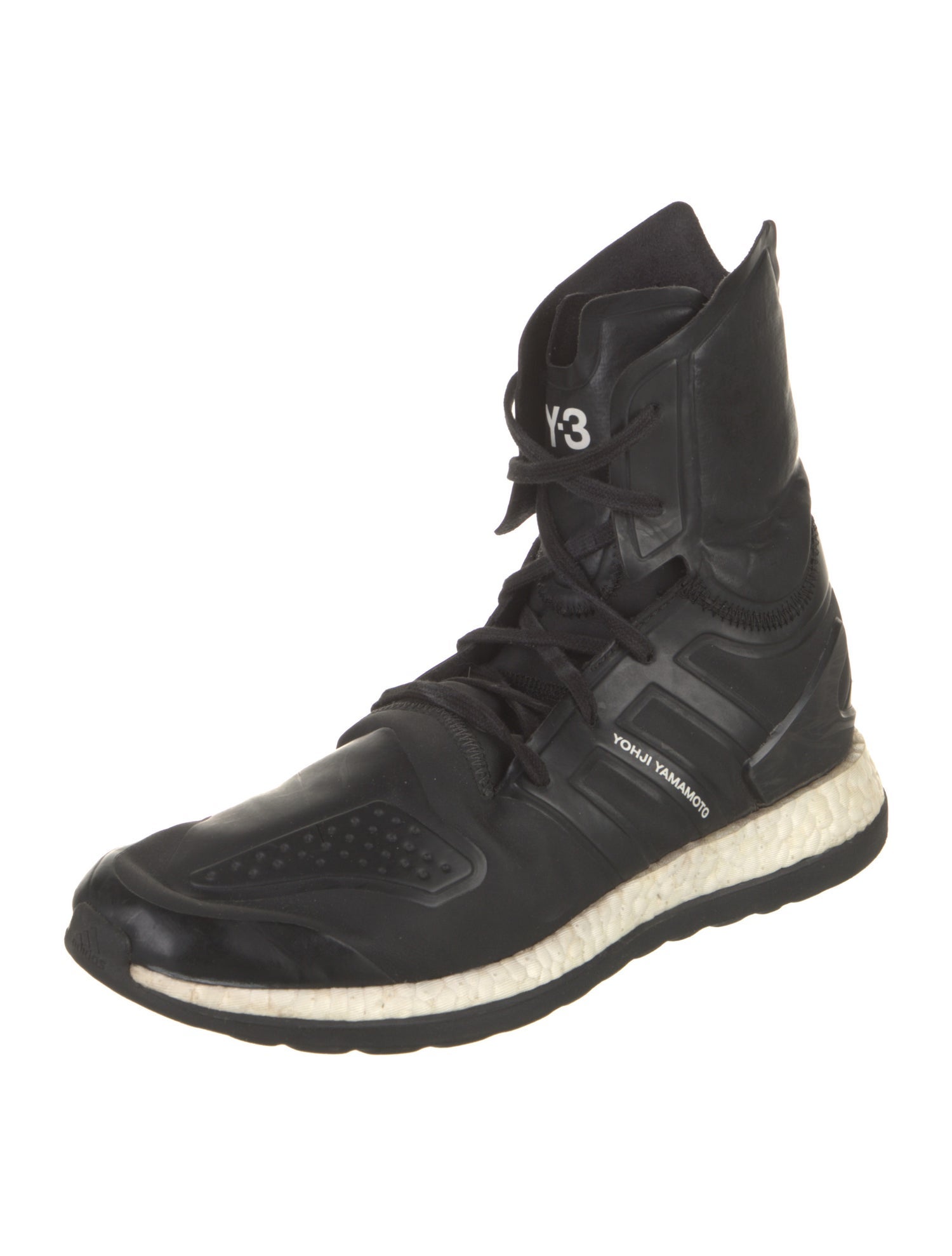 Y-3 Leather Lasercut Accents Sneakers