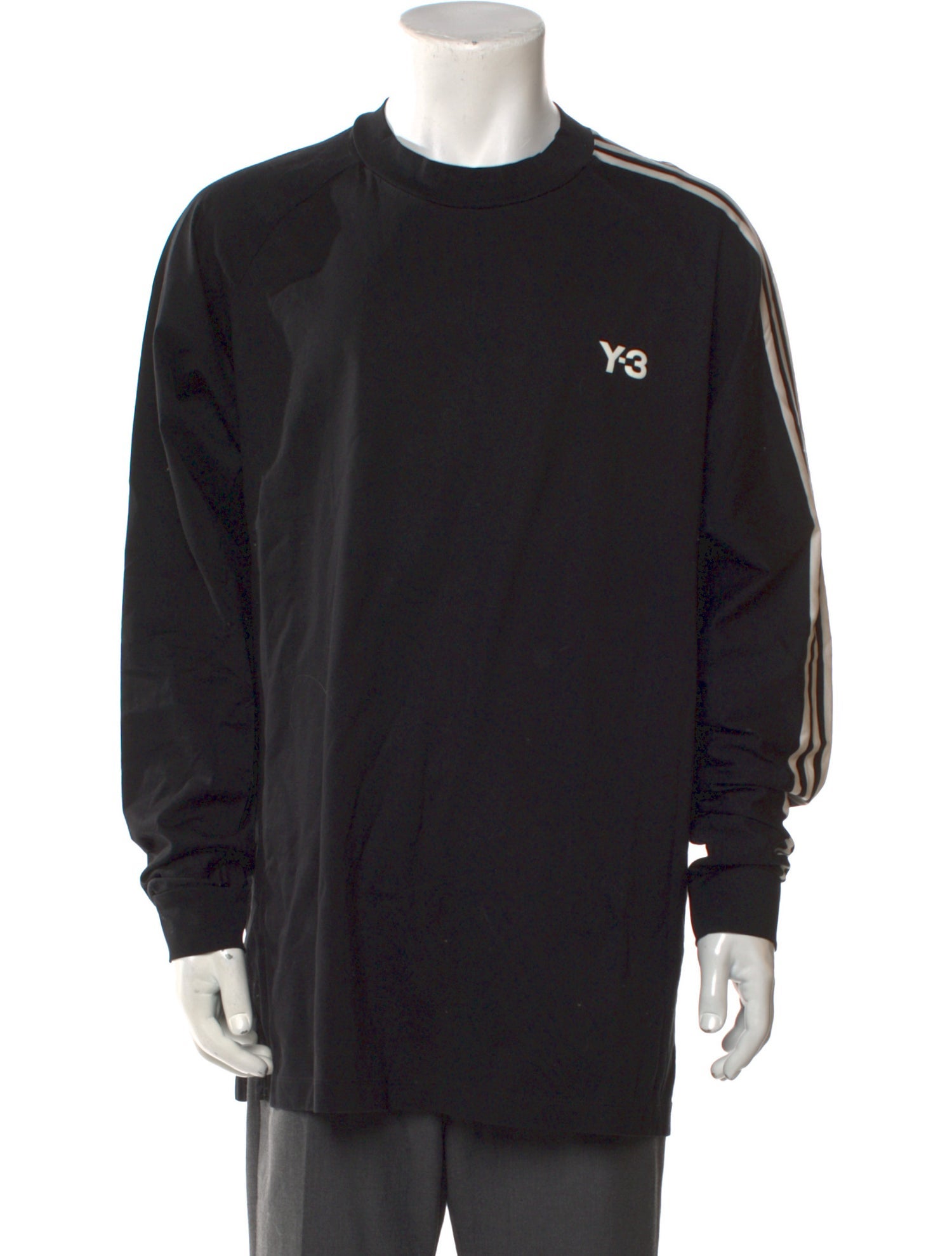 Y-3 Graphic Print Crew Neck Henley