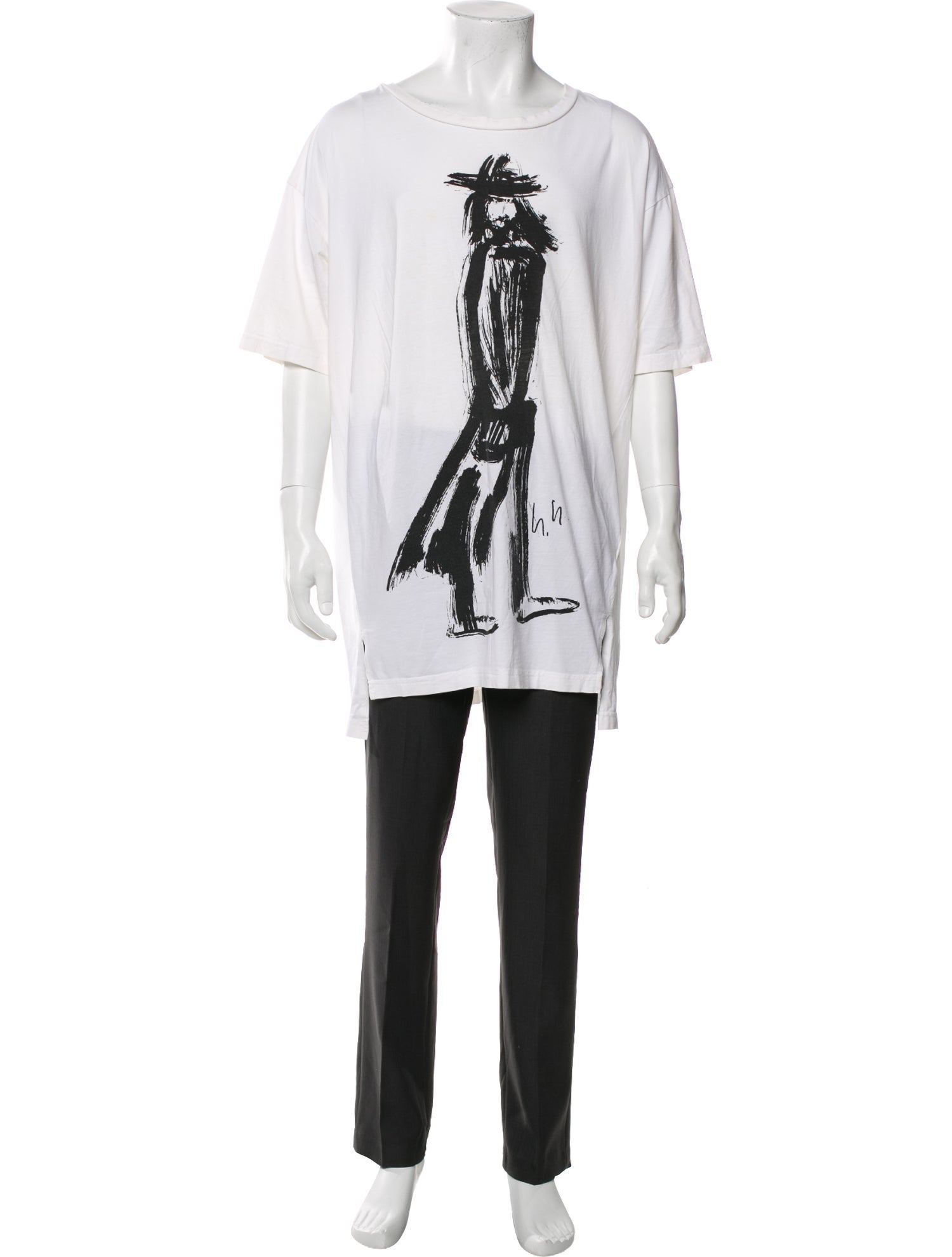 Y-3 Graphic Print Scoop Neck T-Shirt