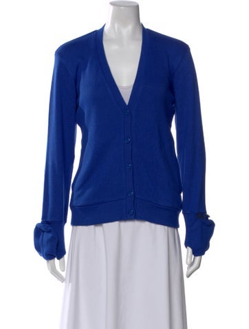Pre-owned Y-3 V-neck Sweater In Blue
