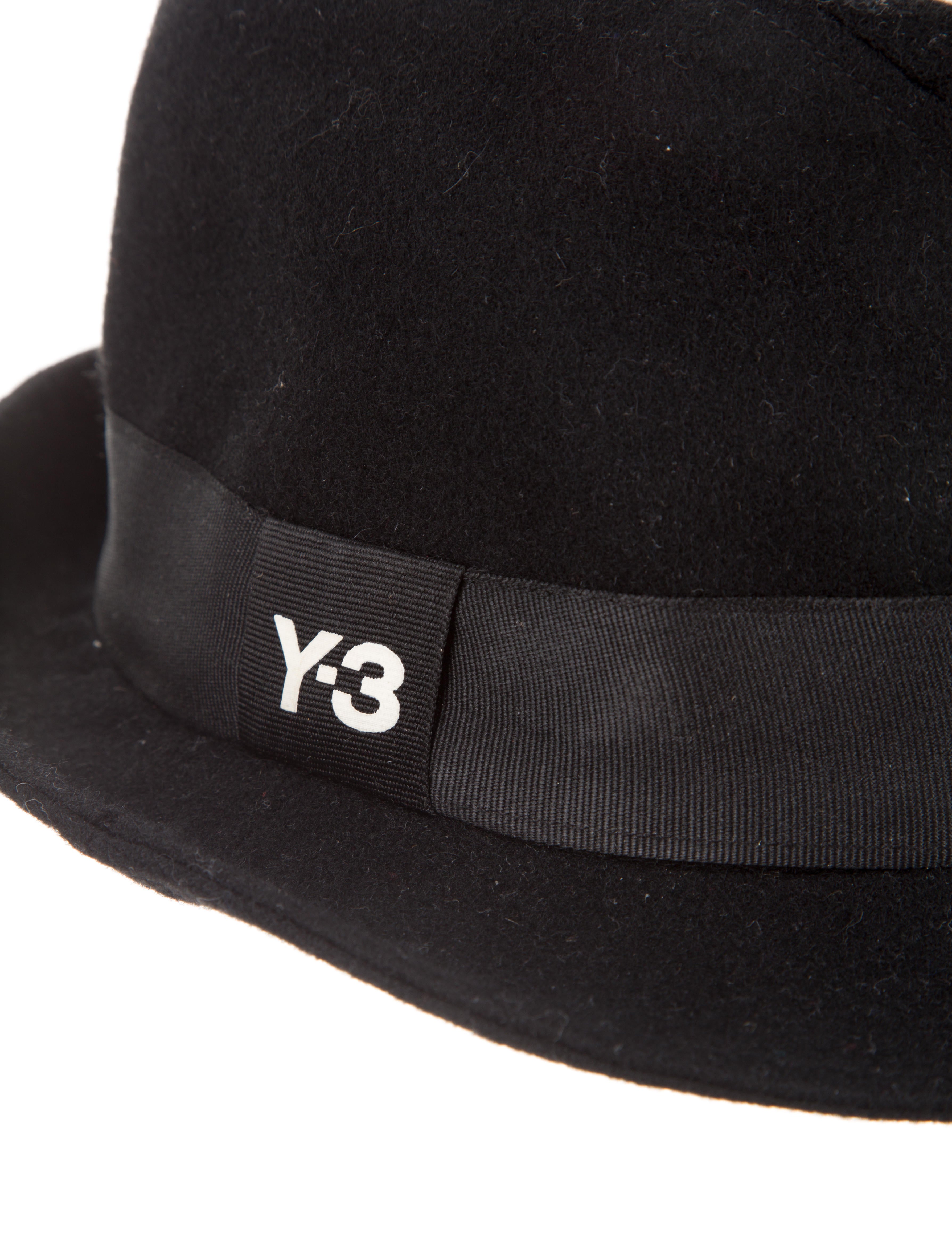 Y-3 x Adidas Wool Striped Fedora Hat - Black Hats  display picture 3