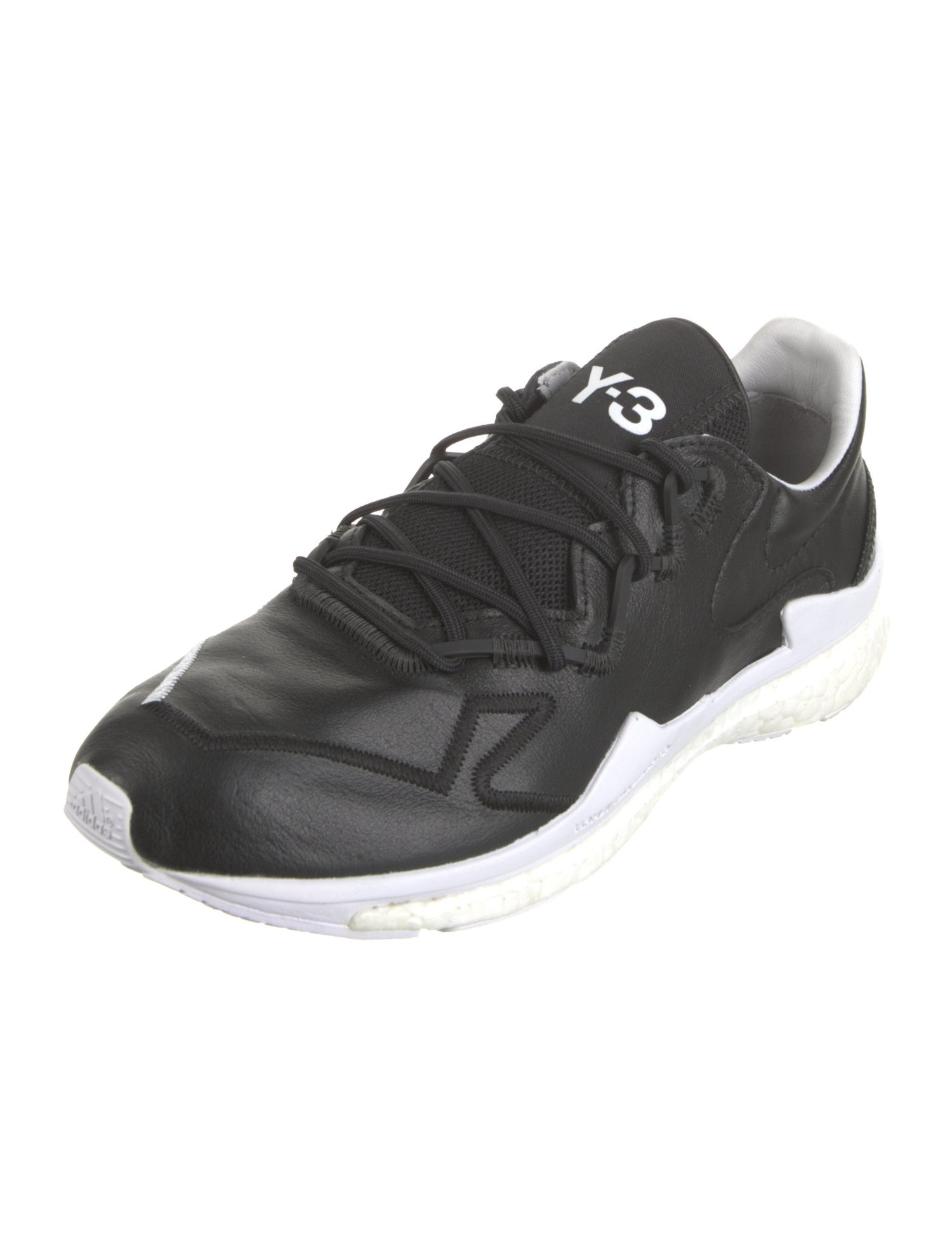 Y-3 x Adidas Leather Mesh Accents Athletic Sneakers