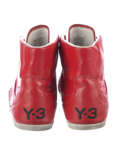 Y-3 x Adidas Leather Printed Sneakers