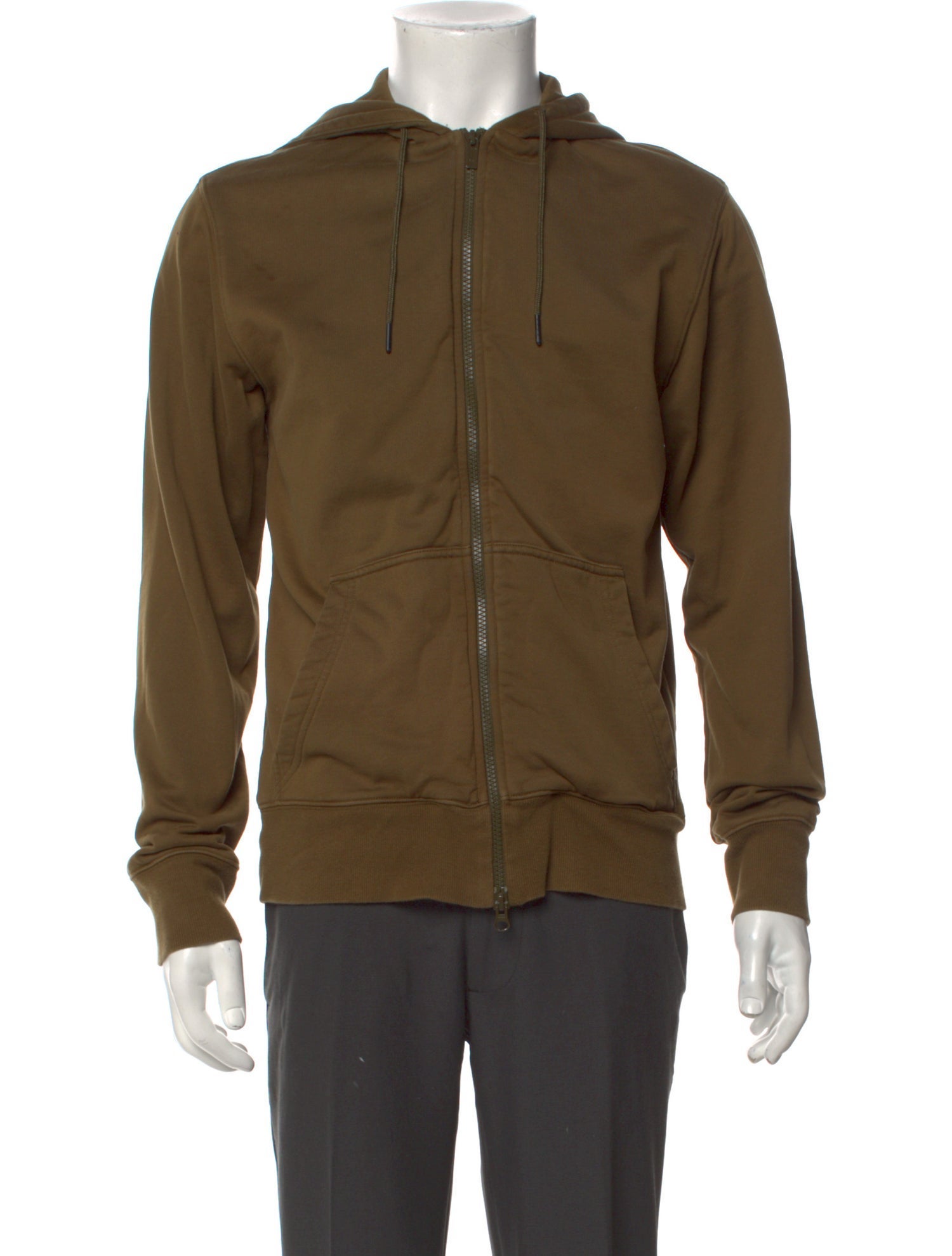 Y-3 x Adidas Logo Print Zip-Up Crew Neck Hoodie