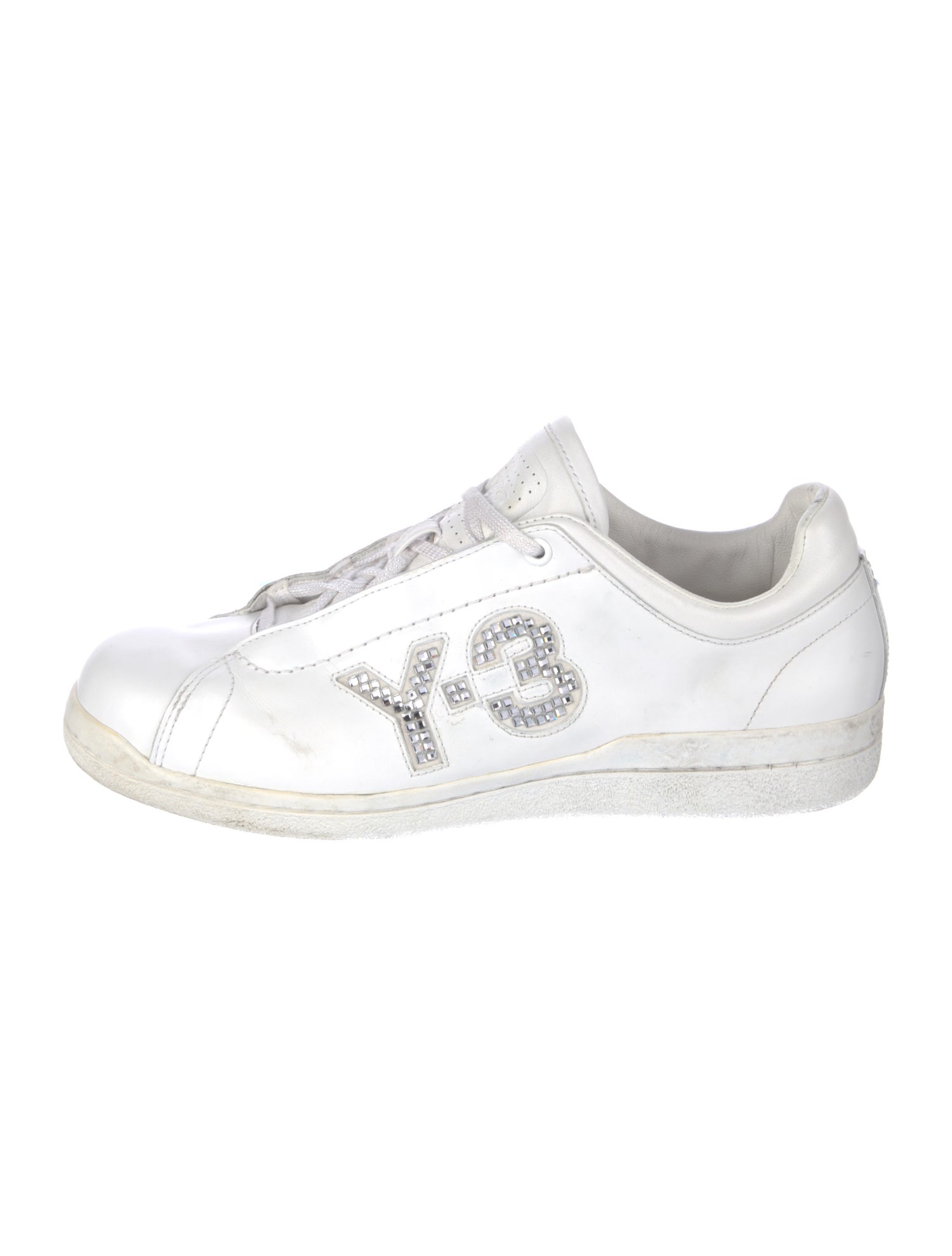 Y-3 x Adidas Leather Printed Sneakers