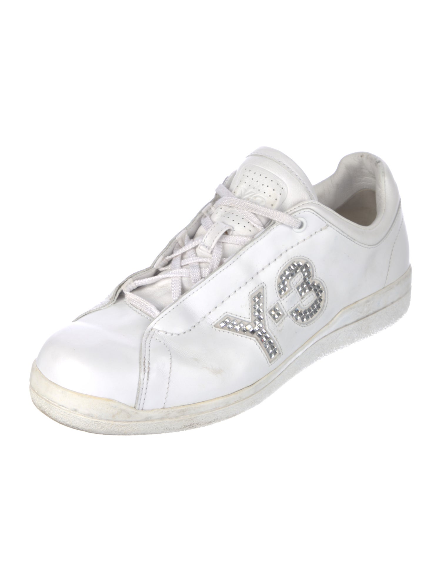 Y-3 x Adidas Leather Printed Sneakers