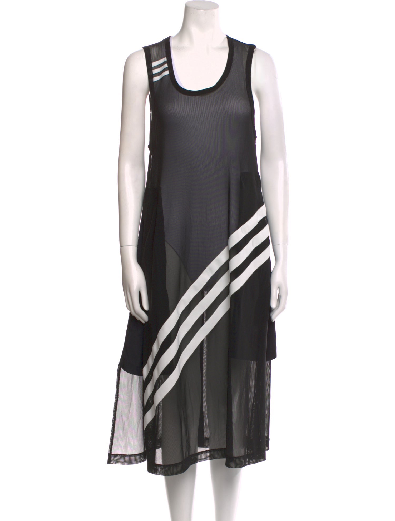 Y-3 x Adidas Striped Midi Length Dress