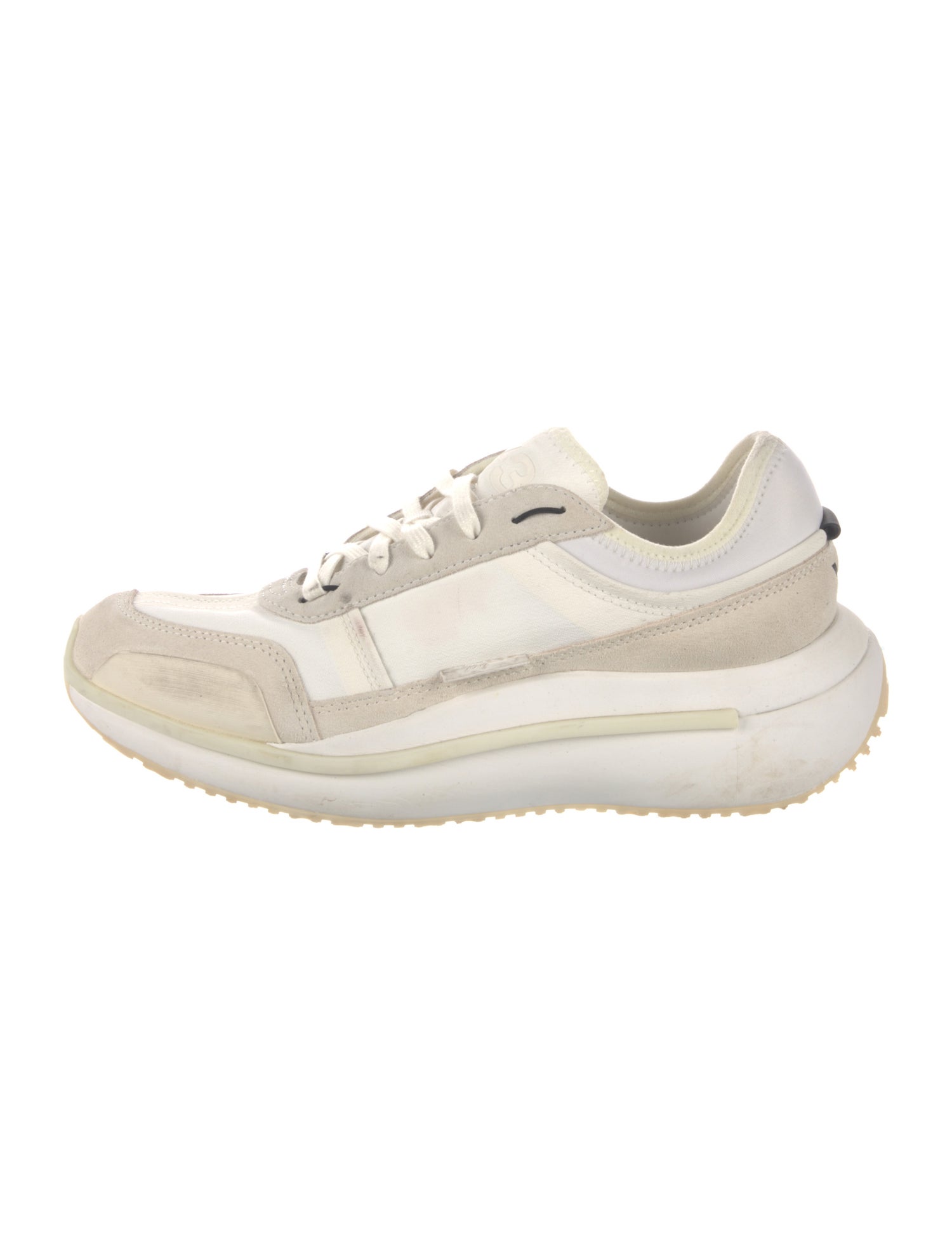 Y-3 x Adidas Nylon Colorblock Pattern Athletic Sneakers