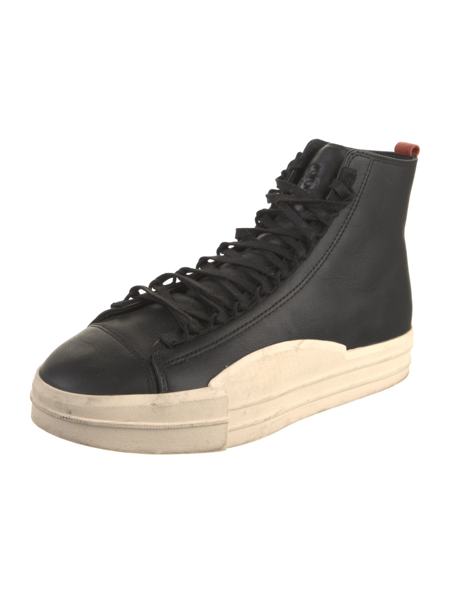 Y-3 x Adidas Leather Colorblock Pattern Sneakers