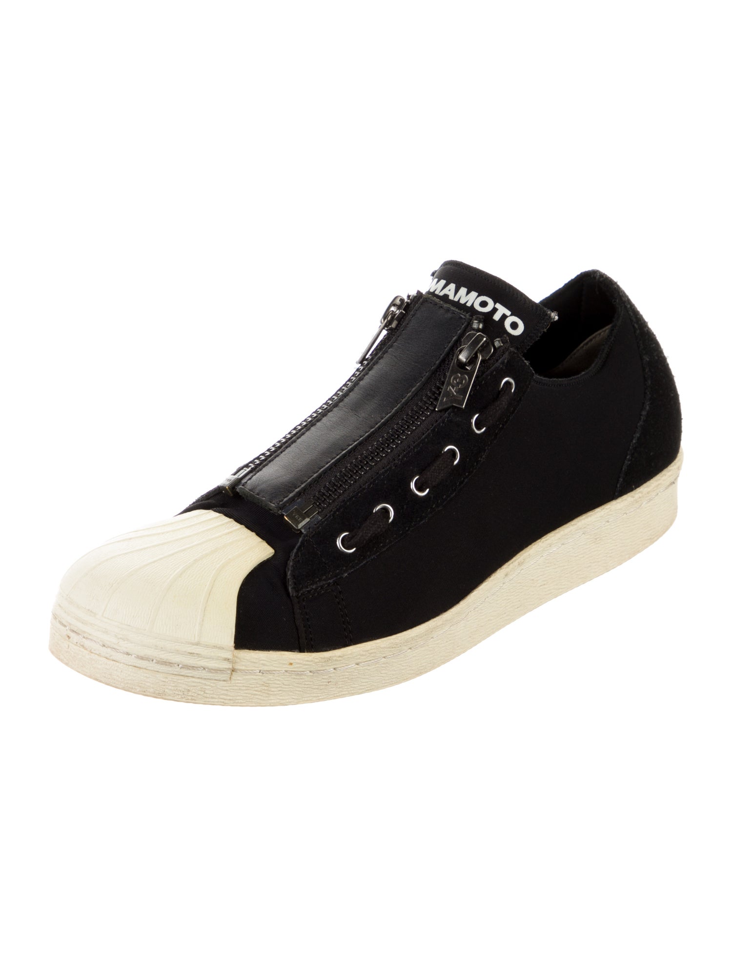 Y-3 x Adidas Canvas Colorblock Pattern Sneakers