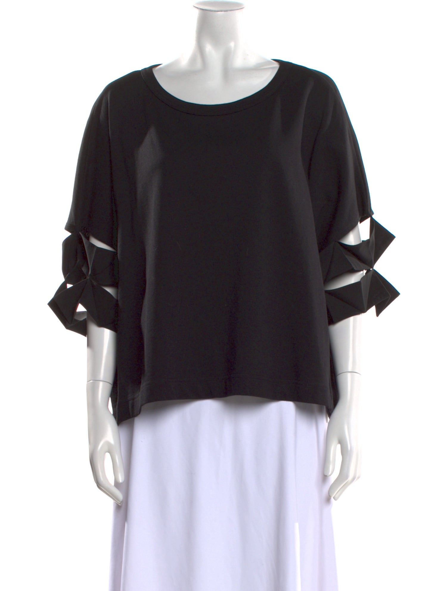Y-3 x Adidas Scoop Neck Three-Quarter Sleeve Blouse