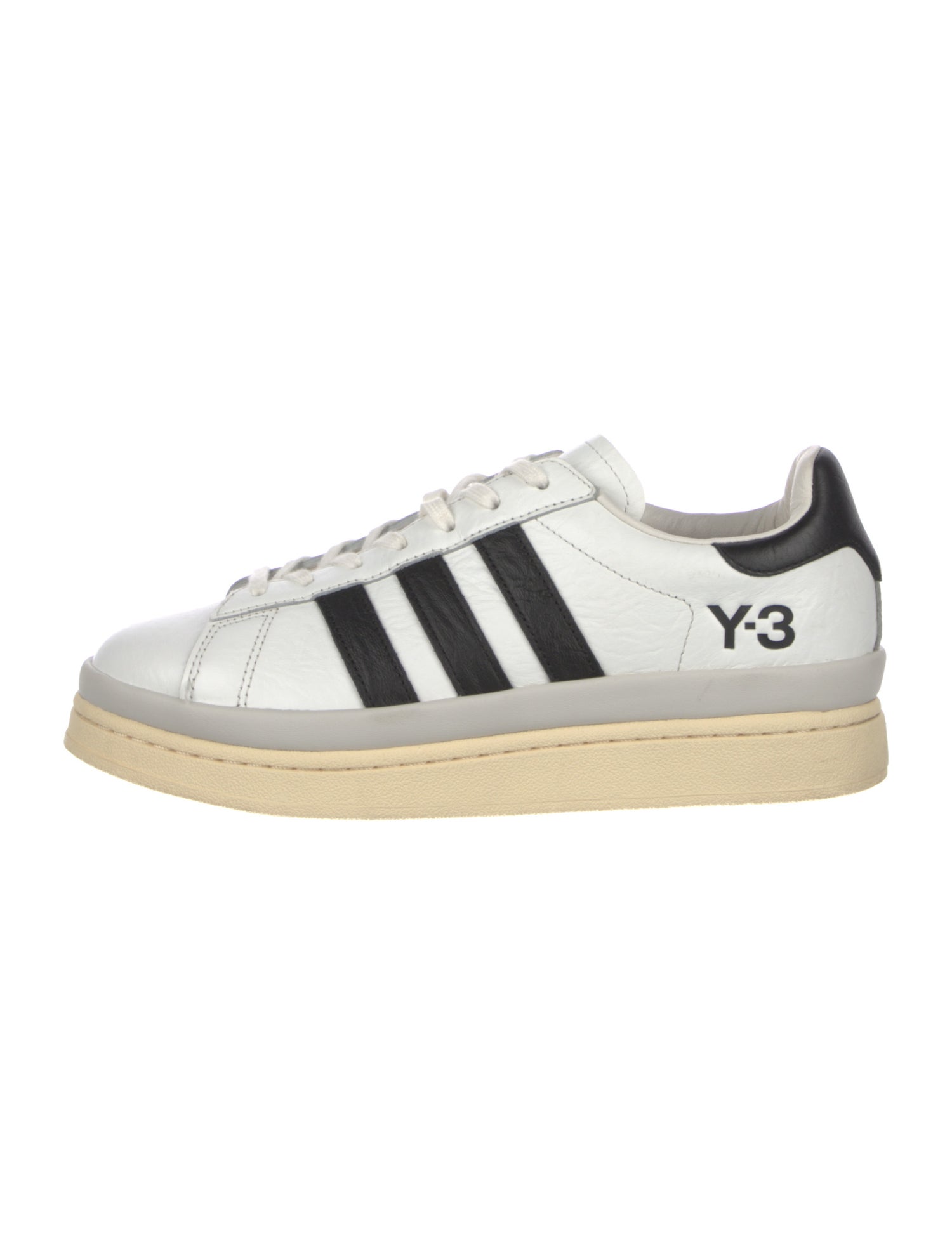 Y-3 x Adidas Leather Striped Sneakers