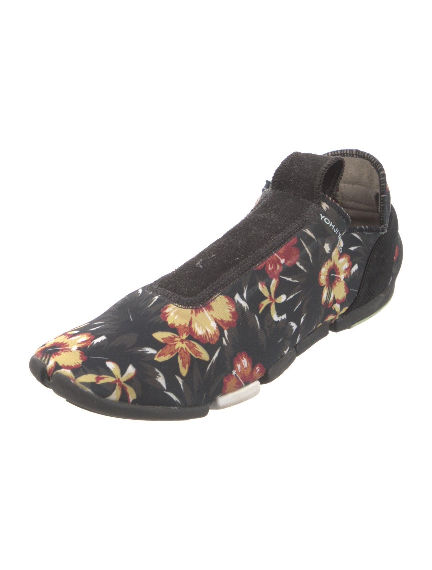 Y-3 x Adidas Neoprene Floral Print Athletic Sneakers