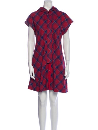 Y-3 x Adidas Plaid Print Mini Dress