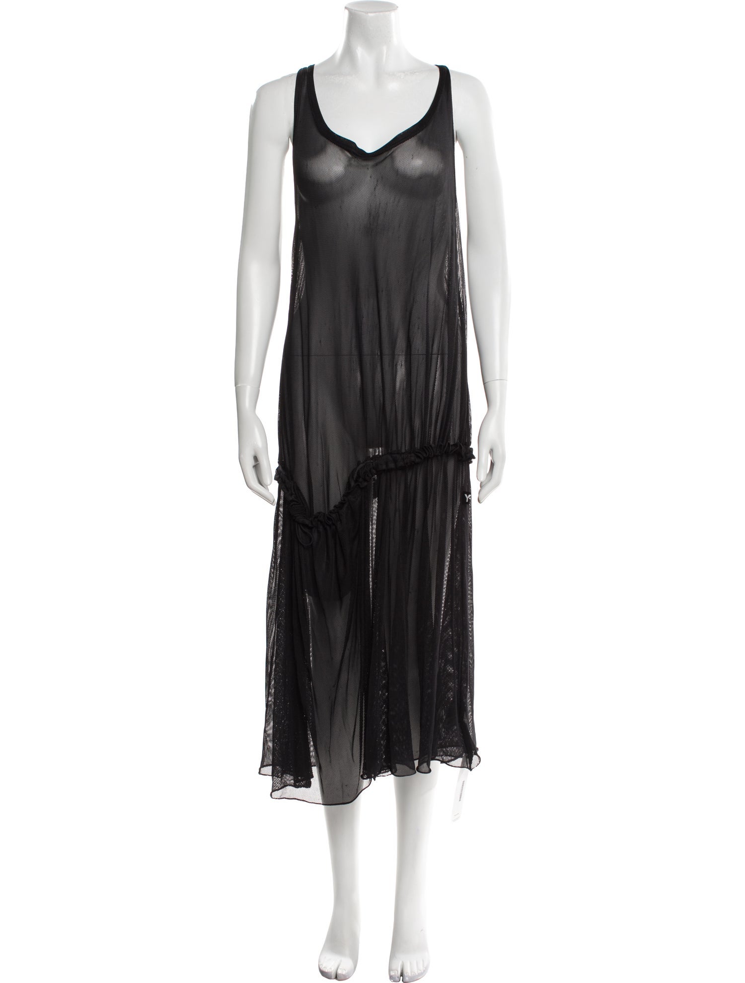 Y-3 x Adidas Scoop Neck Midi Length Dress