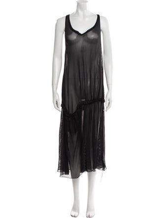 Y-3 x Adidas Scoop Neck Midi Length Dress
