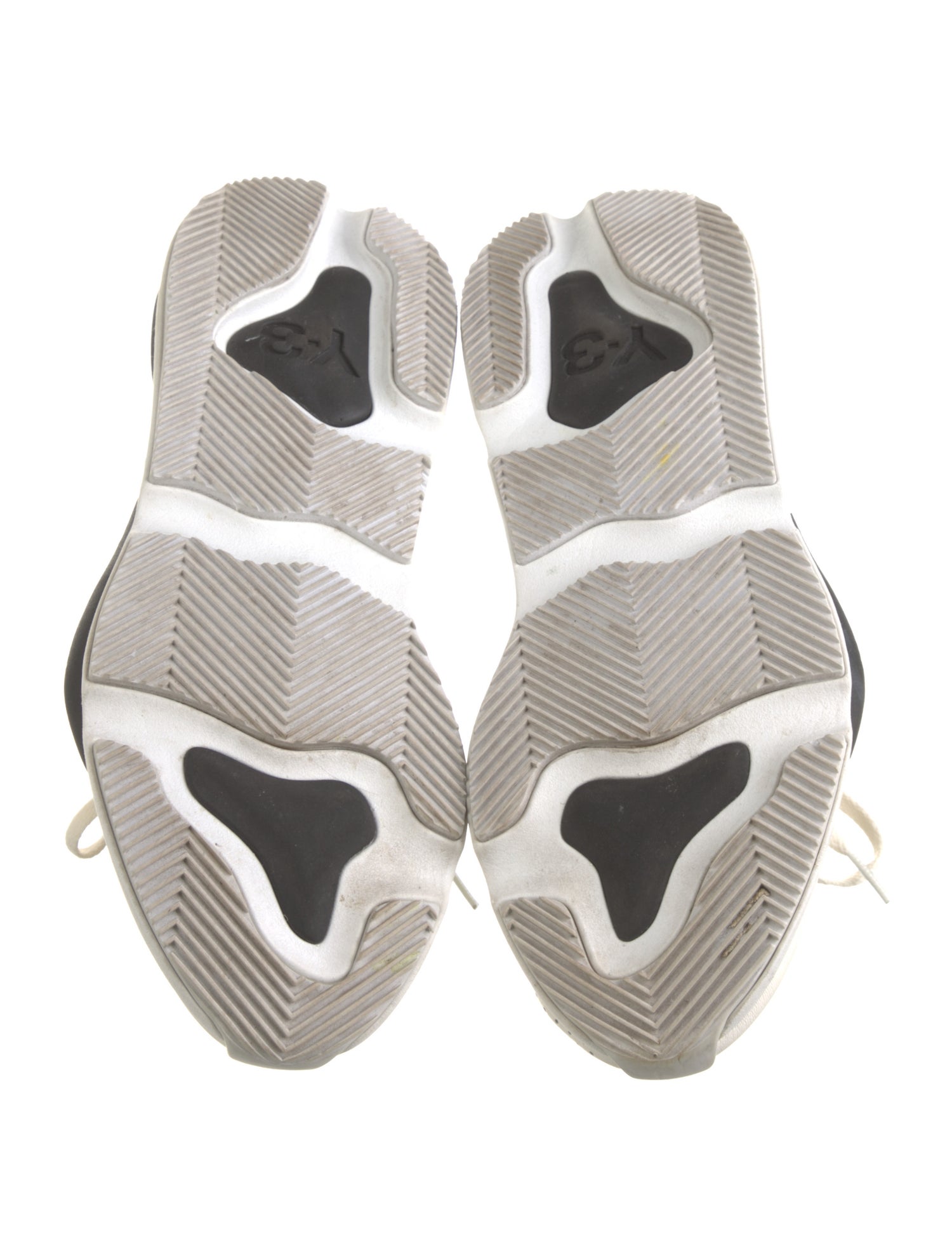 Y-3 x Adidas Leather Colorblock Pattern Sneakers