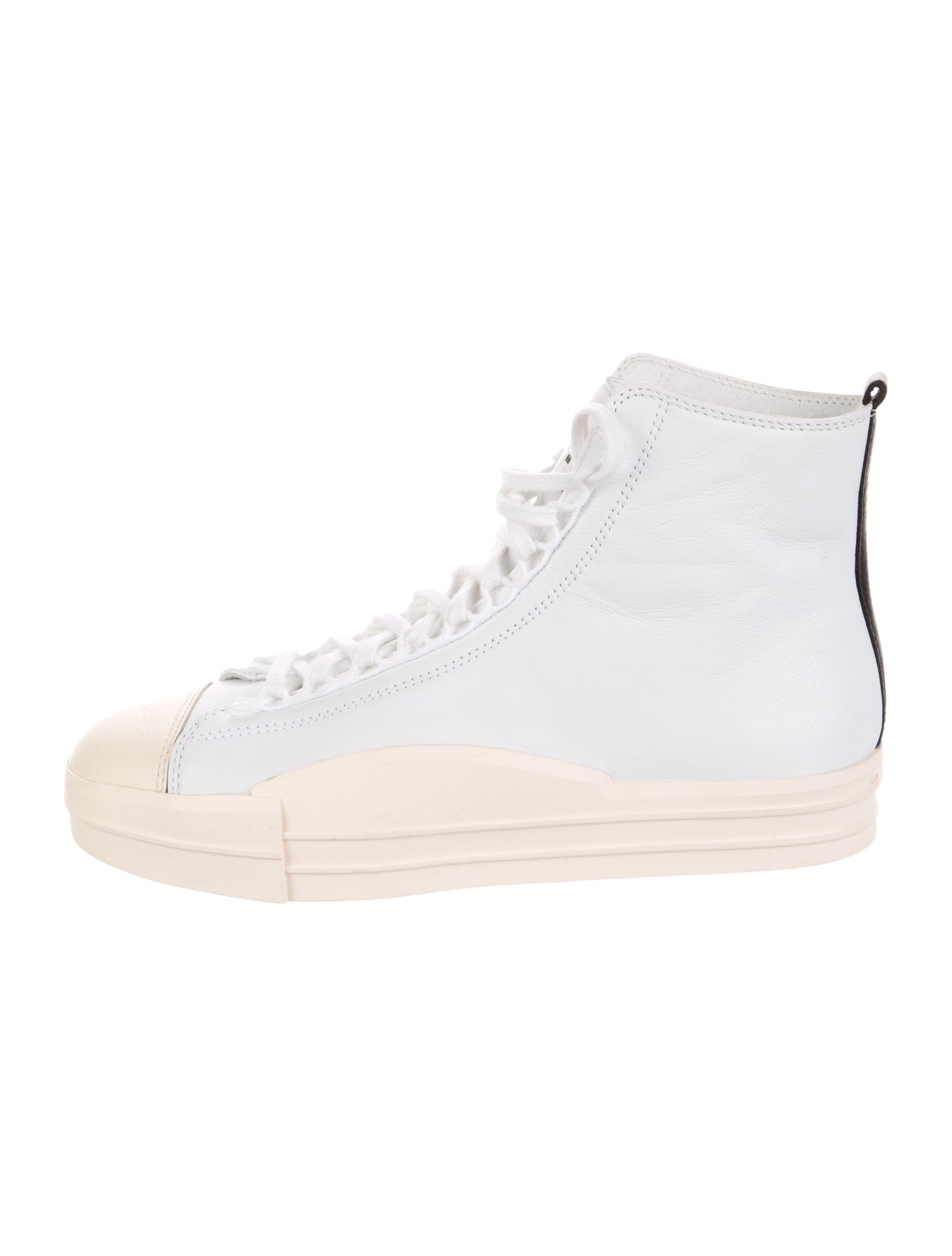 Y-3 x Adidas Leather Colorblock Pattern Sneakers