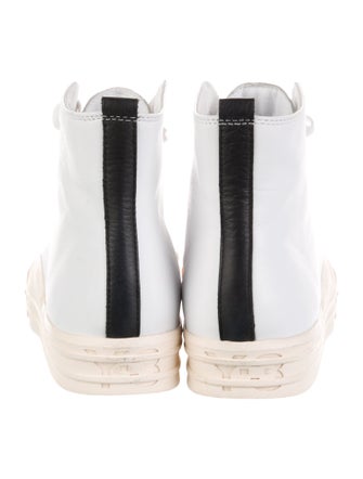 Y-3 x Adidas Leather Colorblock Pattern Sneakers