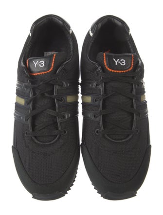Y-3 x Adidas Mesh Leather Trim Embellishment Sneakers